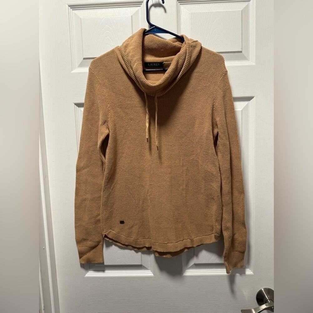 Lauren Ralph Lauren Camel Cowl Neck Sweater